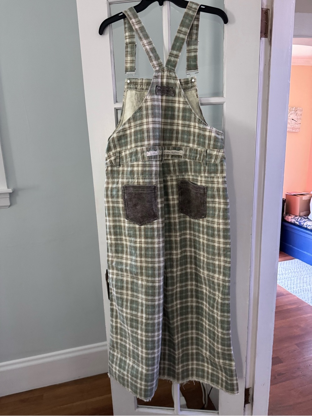 POL Patchwork Plaid Overalls Size L - Picture 10 of 13
